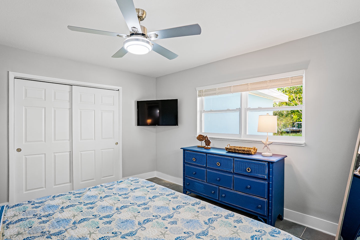 Primary bedroom with Smart TV