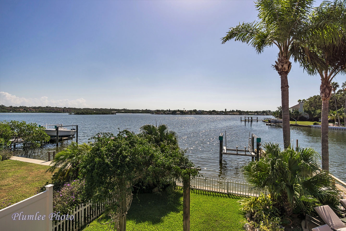 A view of the water from the 2nd floor balcony, which is accessible from Bedroom 2.