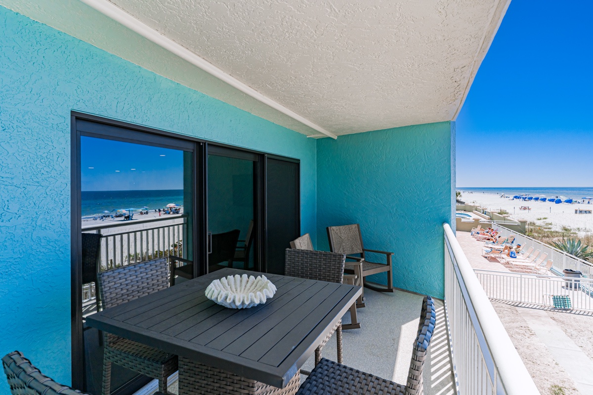 Unwind on your private balcony with ocean views, where morning coffee and sunset dinners feel extra special.