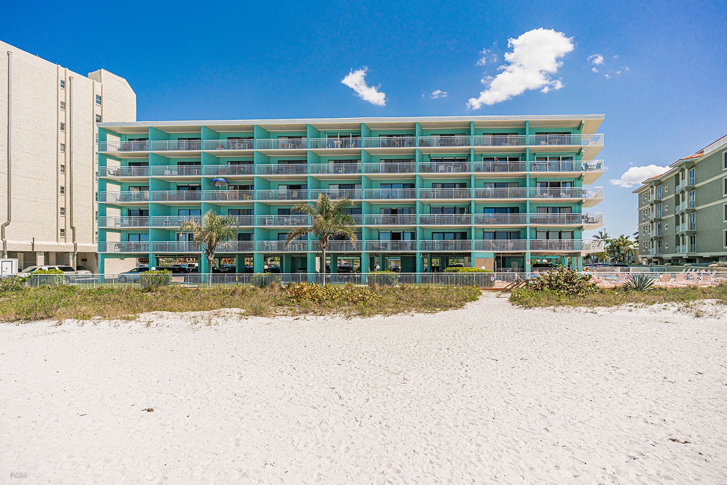 The beach side of the Chateaux building.