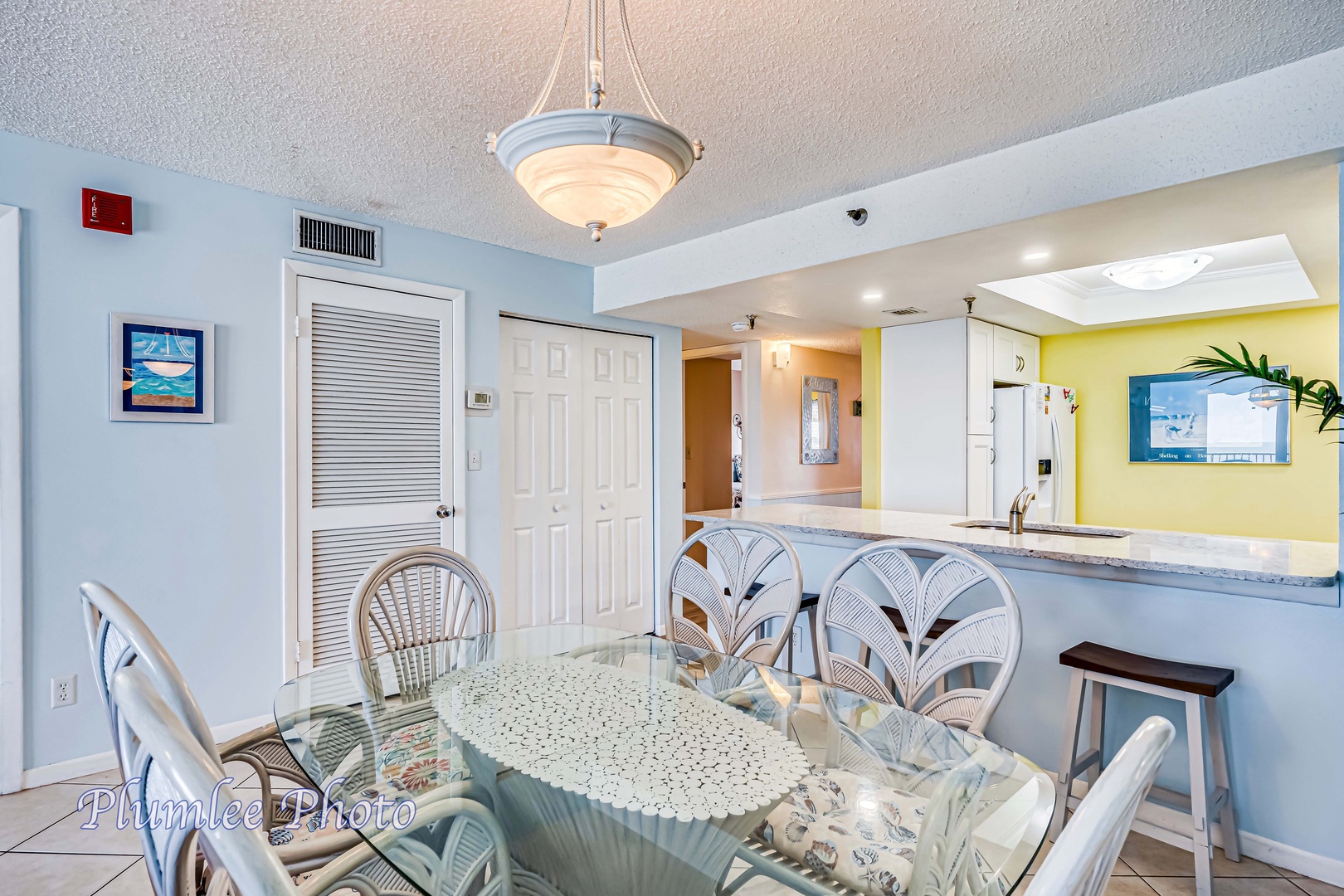 Dining area double as game table