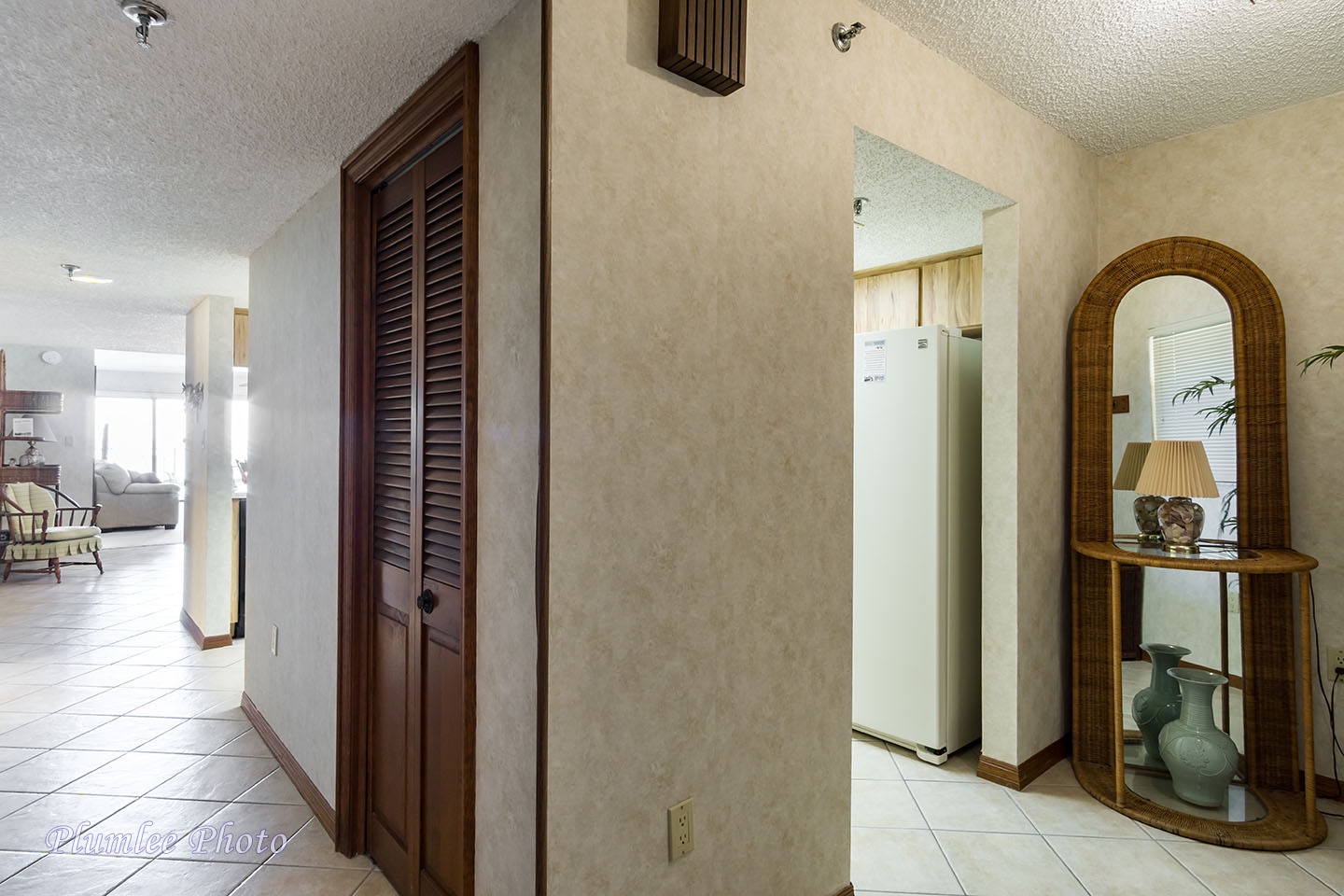 Entry area hallways to the Living Room and Kitchen.