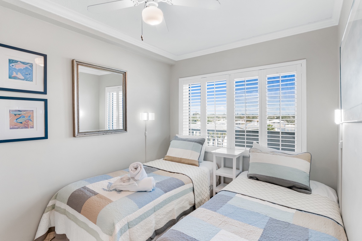 3rd bedroom has ceiling fan for added comfort