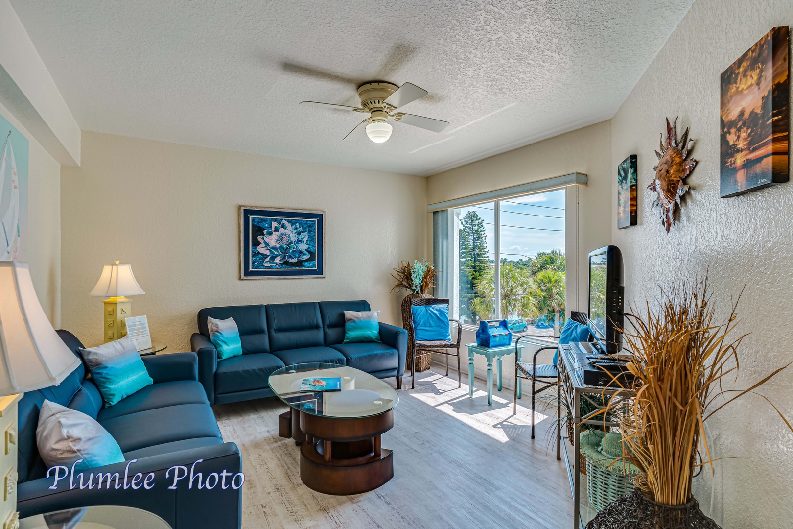 East facing living area with balcony