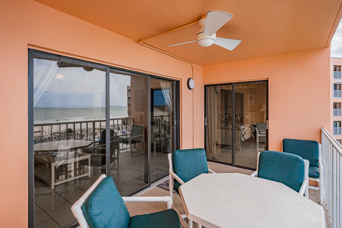 Your private balcony offers breathtaking ocean views where you'll dine alfresco and unwind in comfort with coastal breezes flowing through.