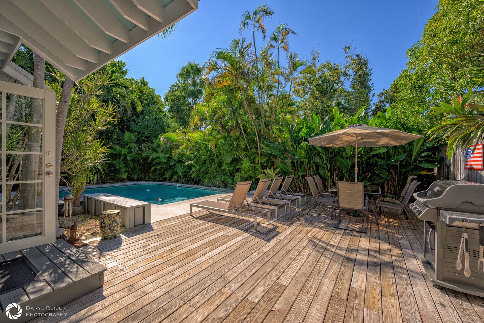 Private Pool Deck with seating