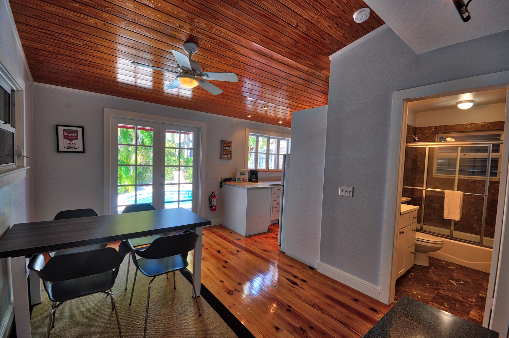 Dining Area and Bathroom Pete's West Cottage Key West