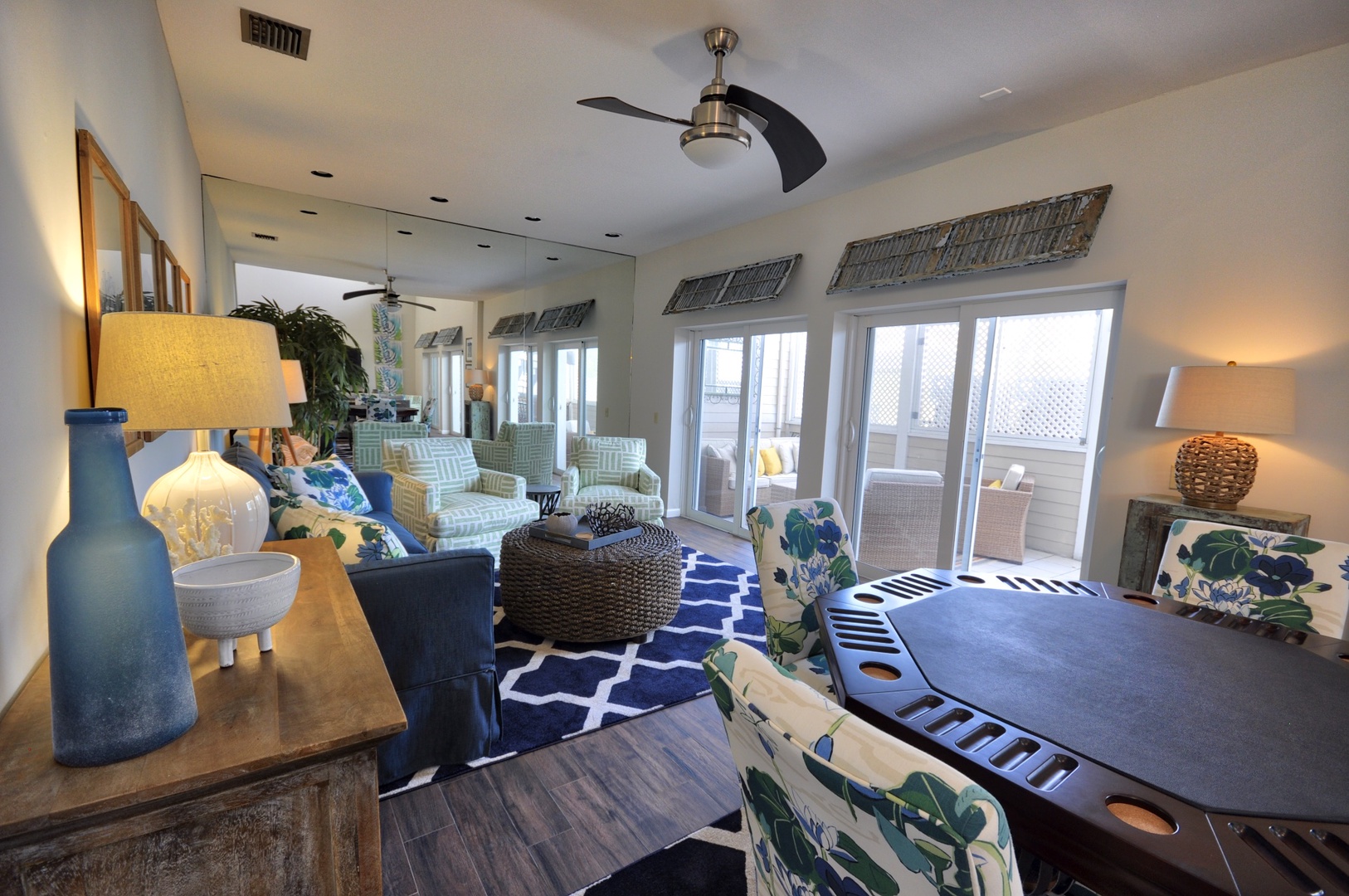 Game table and family area Duval Square Penthouse Key West