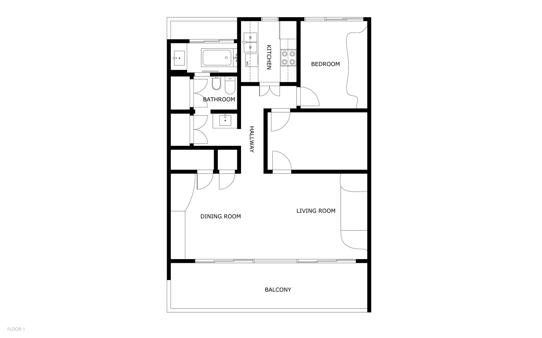 Casa Atlantica One Bedroom Floor Plan