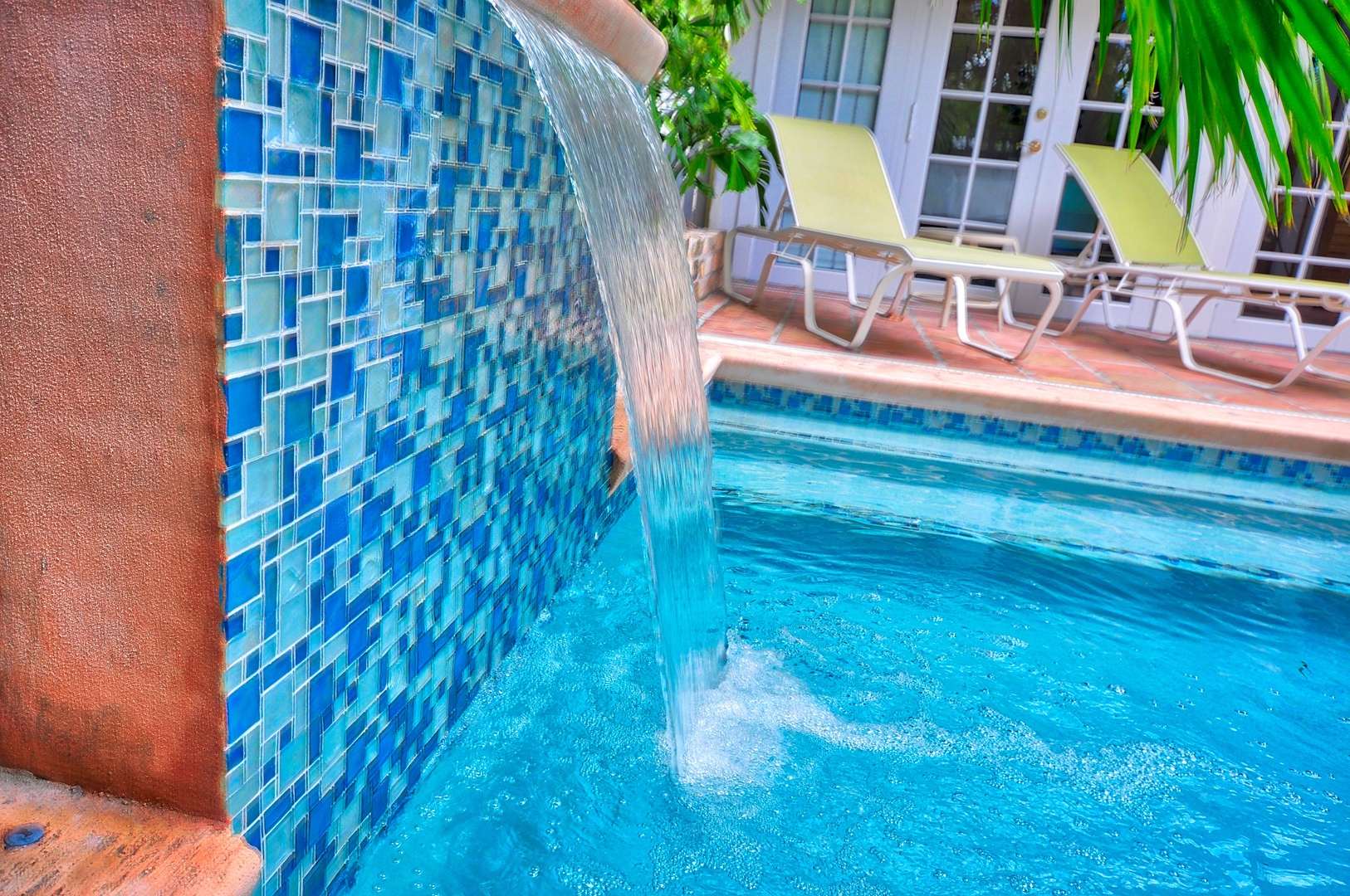 Waterfall in Private Pool Villa Paradiso Key West