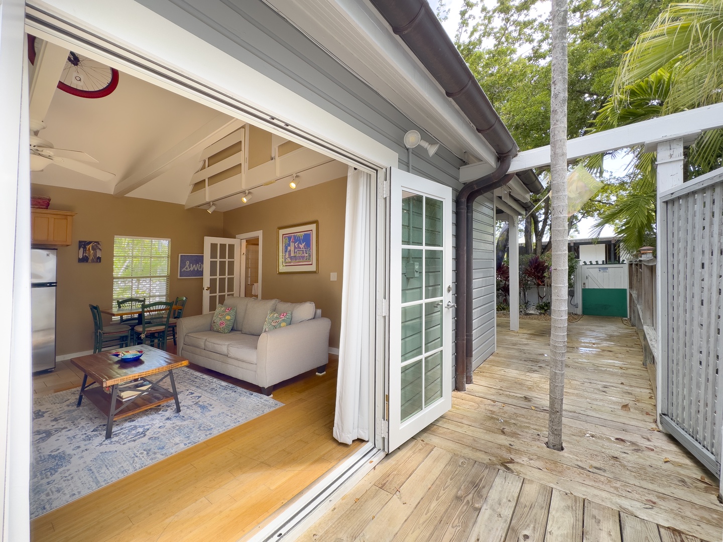 French doors that open to private deck