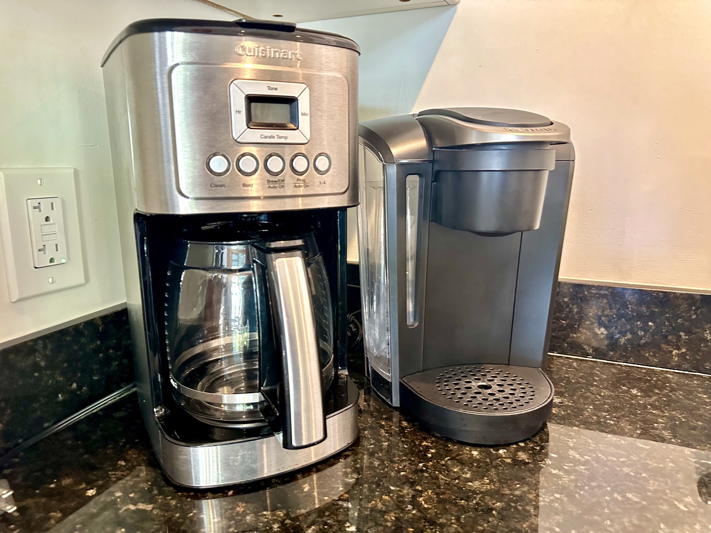 Keurig and standard coffee maker in 1st floor kitchen