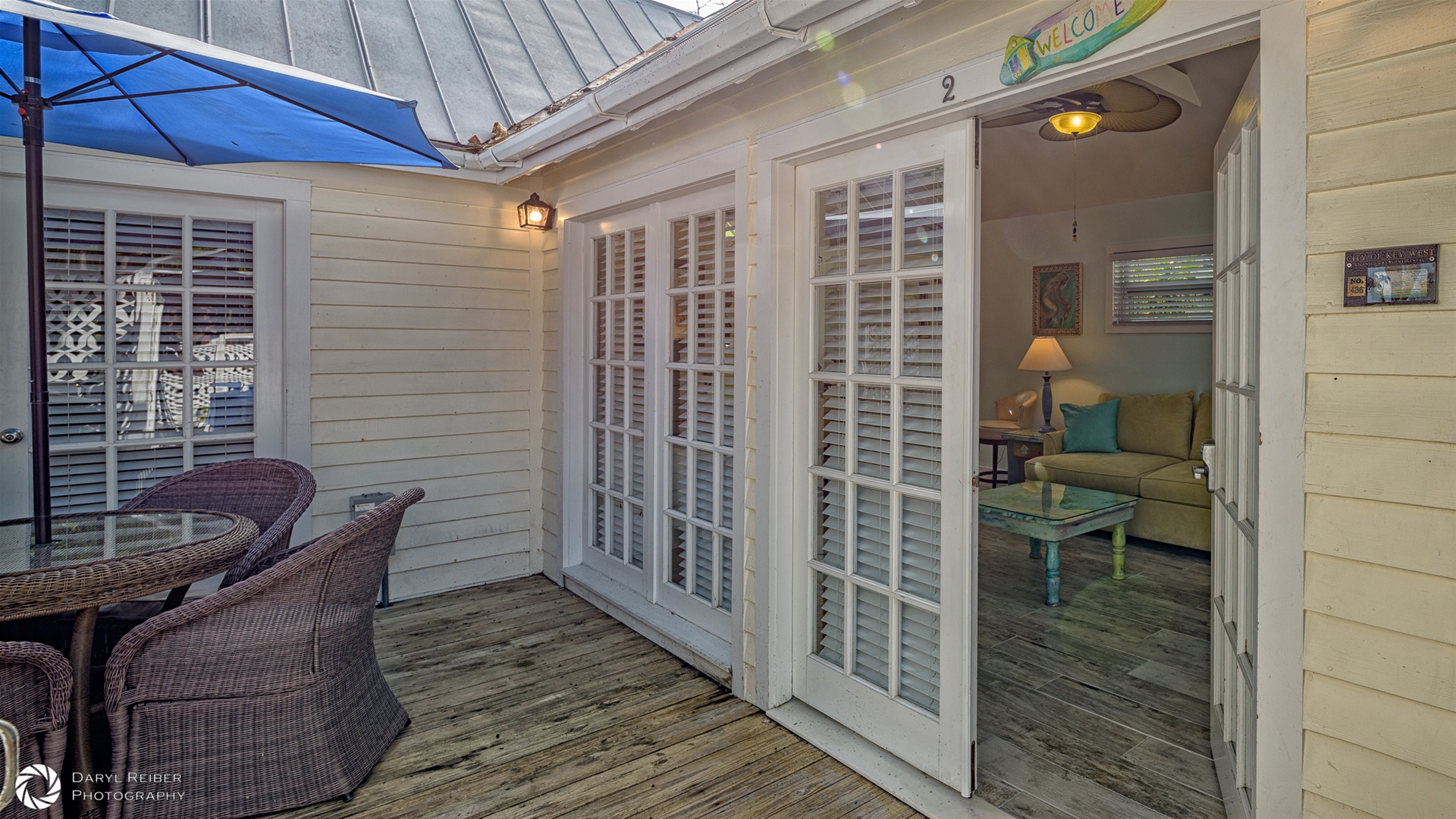 Entrance to Island on Private deck