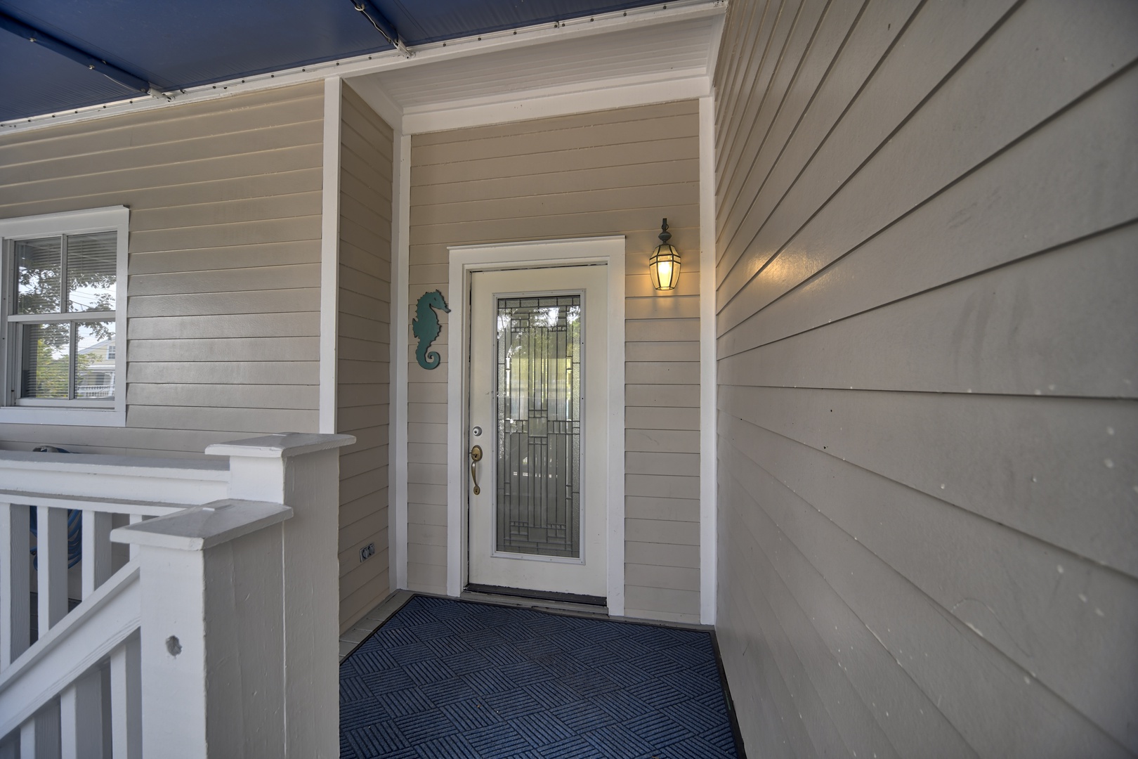 Front Door on Second Level Courtyard Condo @ Duval Square Key West