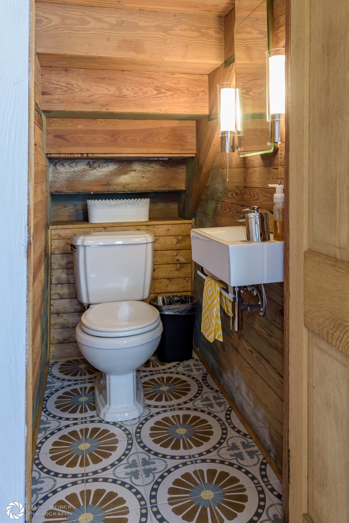 Half bath under stairs