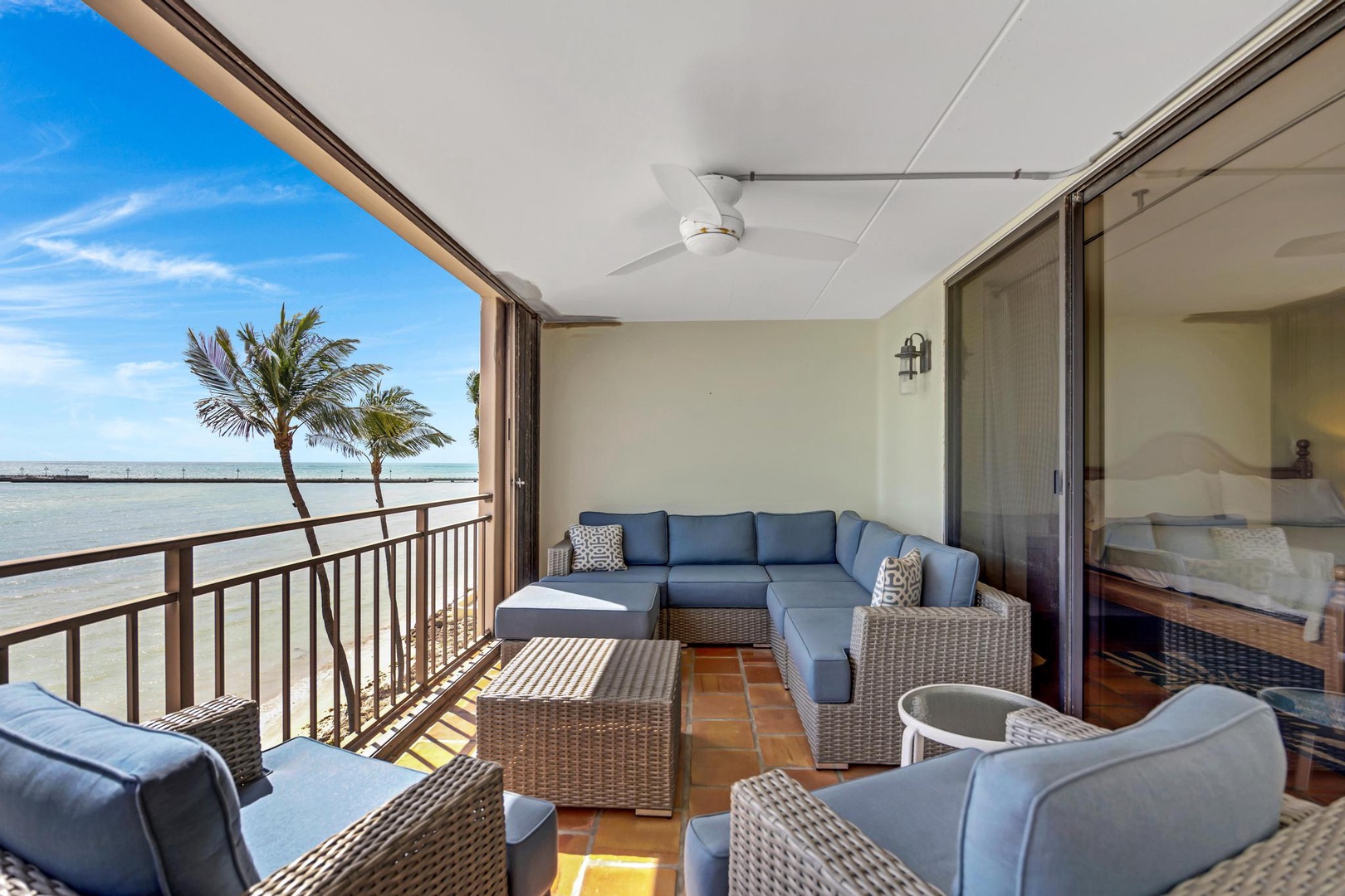 Private Balcony with seating