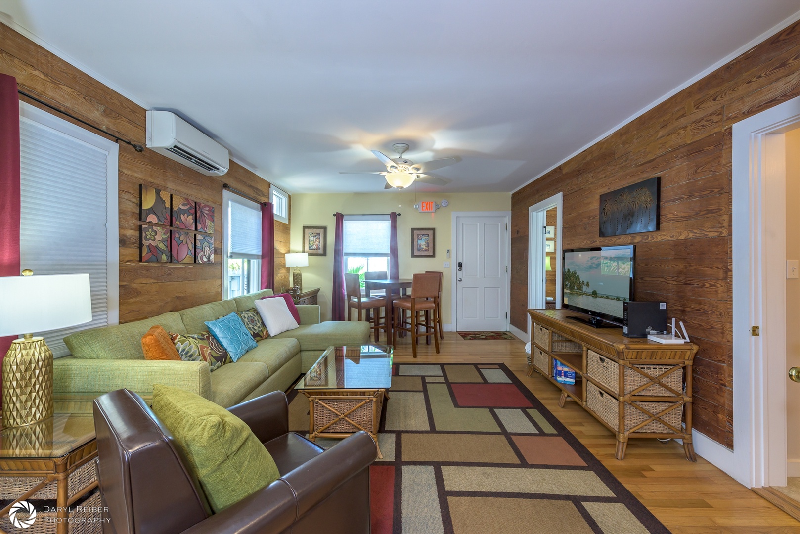 Living Room and Dining Area looking toward Entry Door