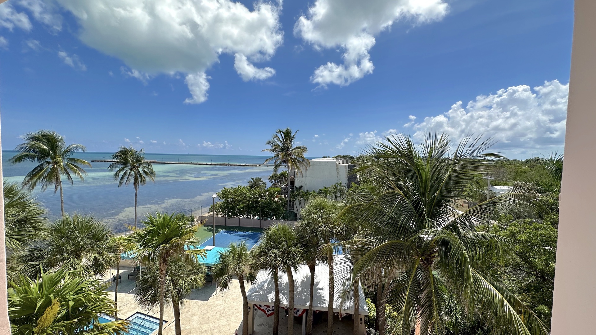 West View with ocean from walkway Key West Beach Club Paradise Penthouse #401