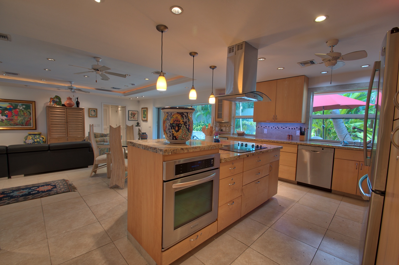 Open Living, Dining and Kitchen Villa de Palmas Key West