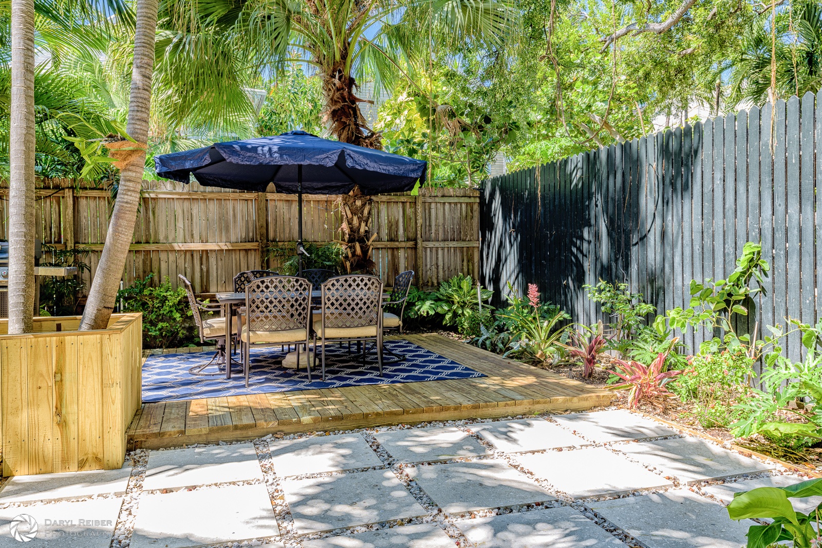 Private deck with additional seating area