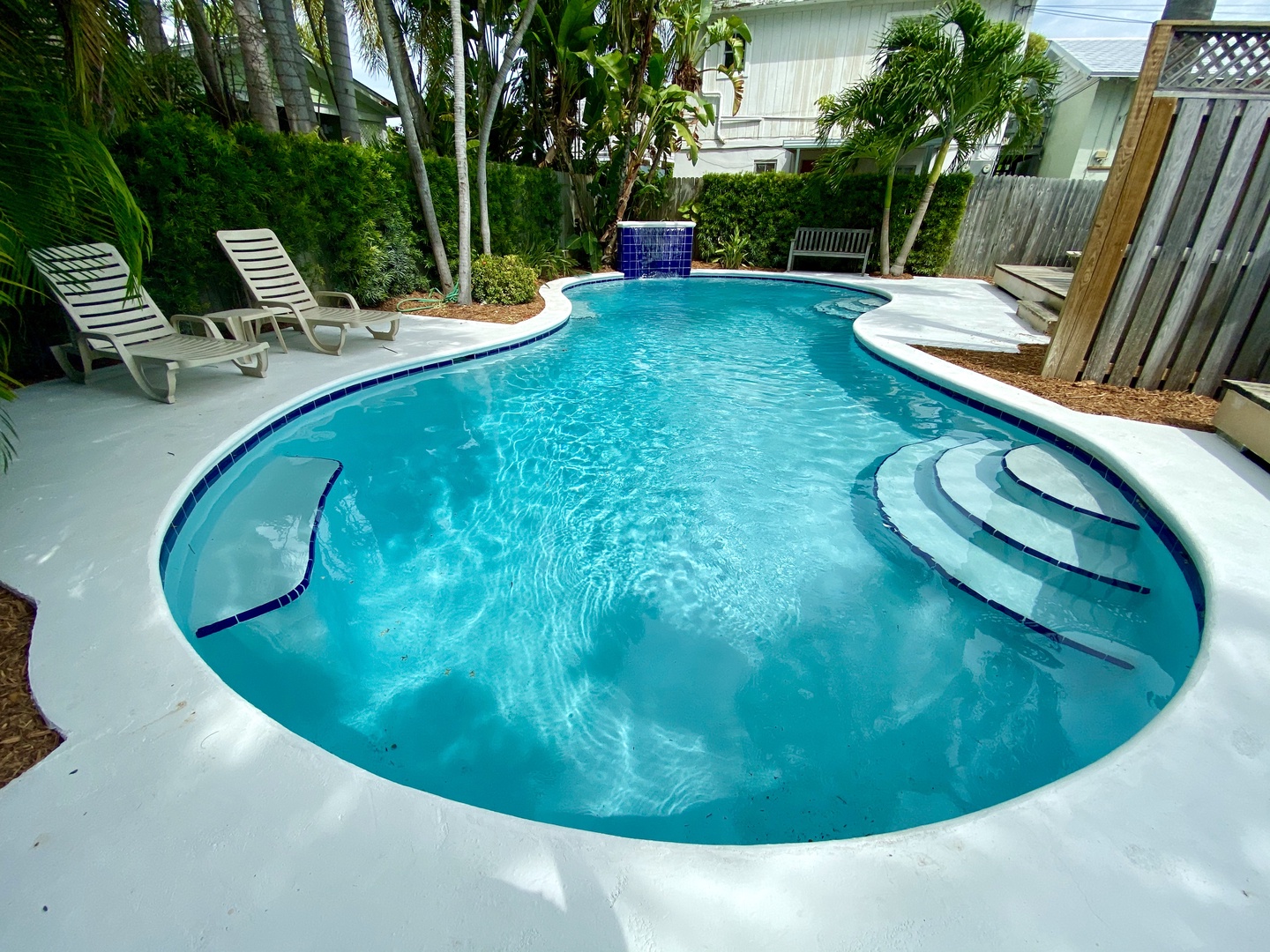 Private Pool Living Room Pete's Cottages Key West