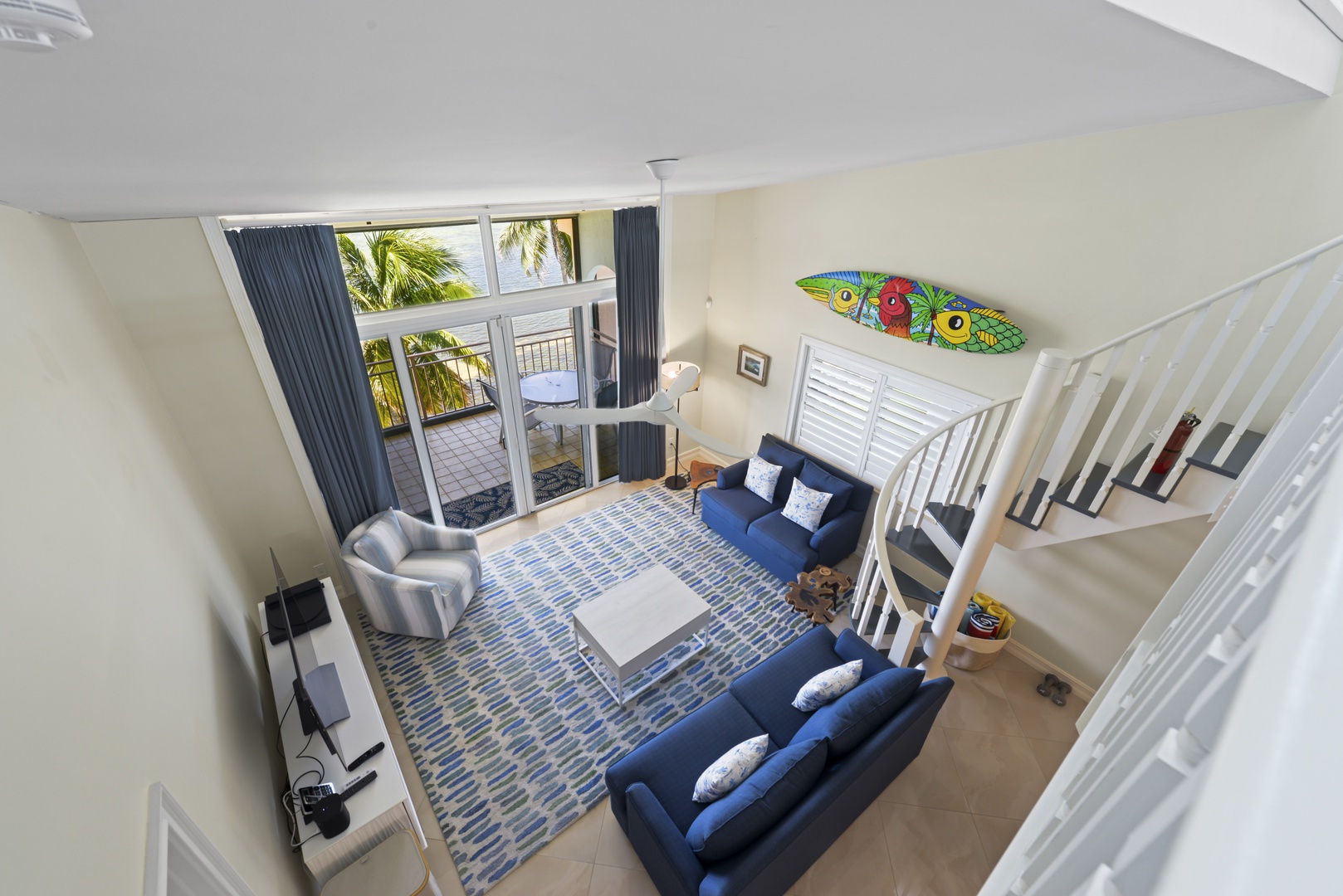 Key West Beach Club Paradise Penthouse #401 View from Loft Entertainment Area