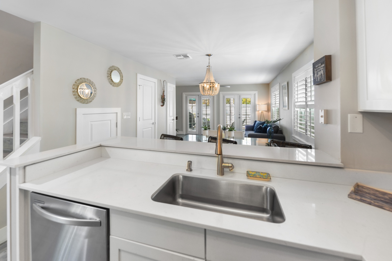 Kitchen with view into Dining Area and Kitchen