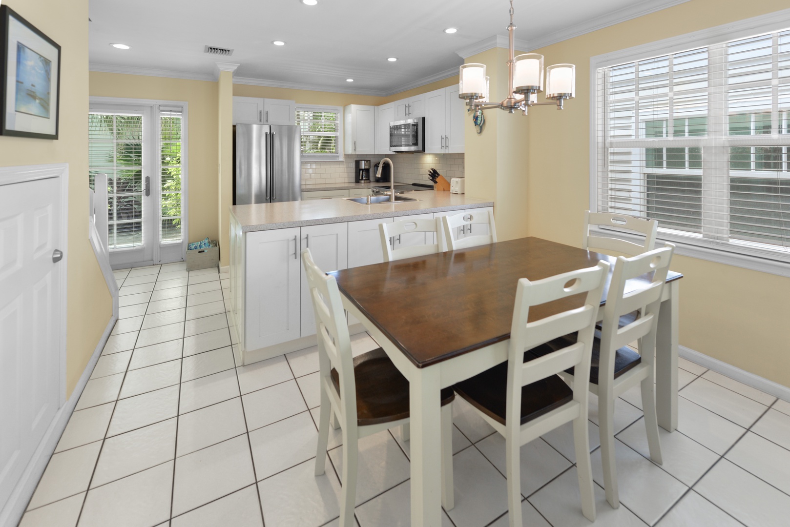 Dining area and kitchen