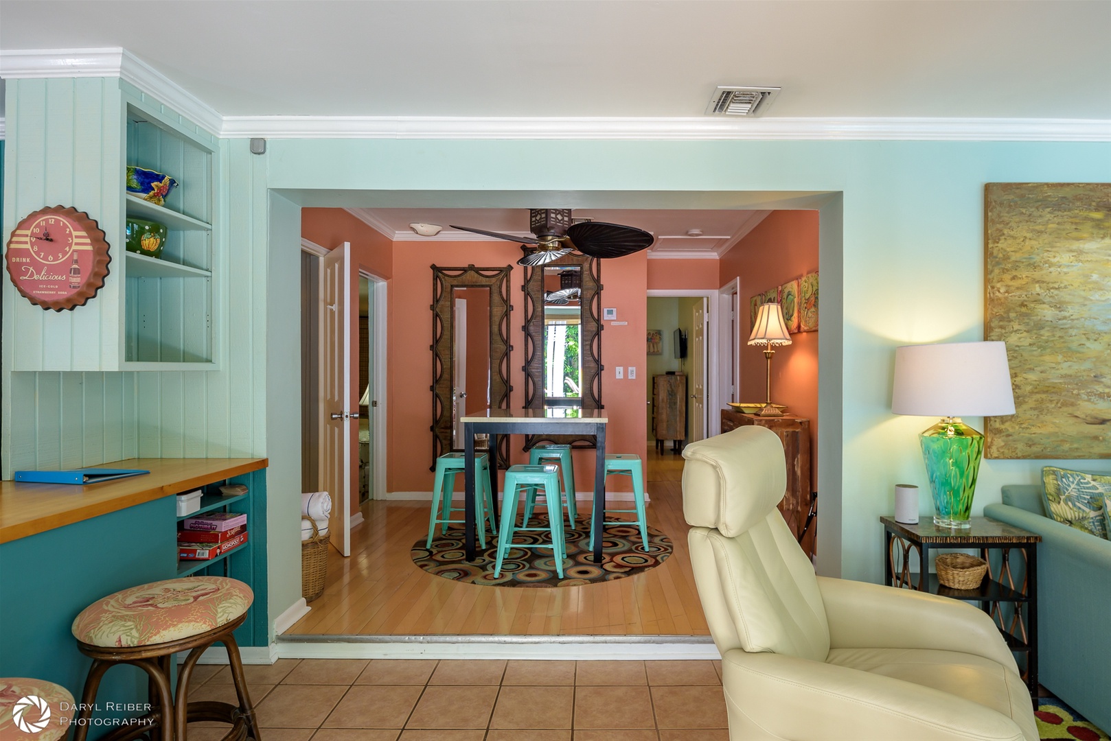 View into dining area from living room
