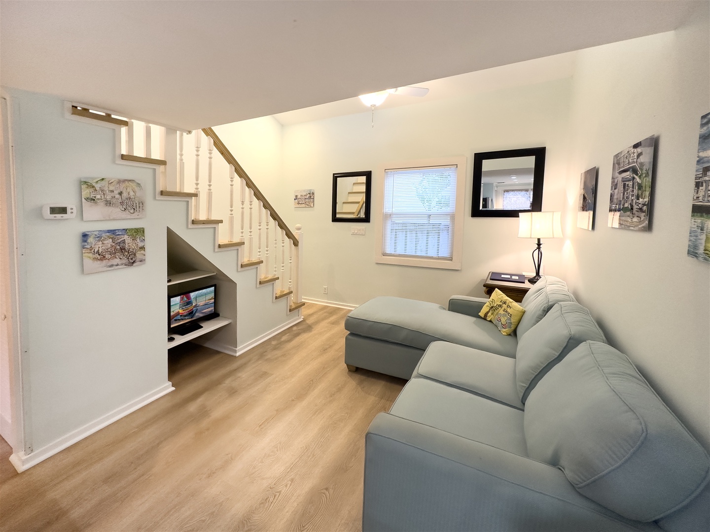 Living Room and stairs to Loft Bedroom