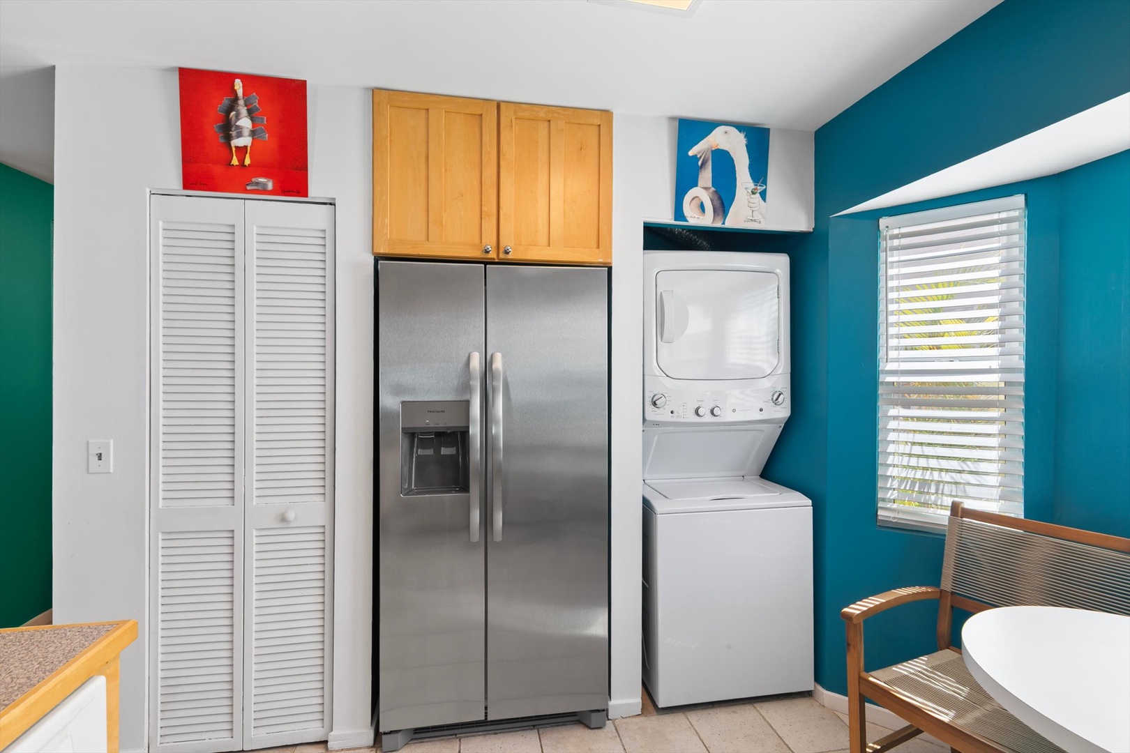 In unit washer and dryer