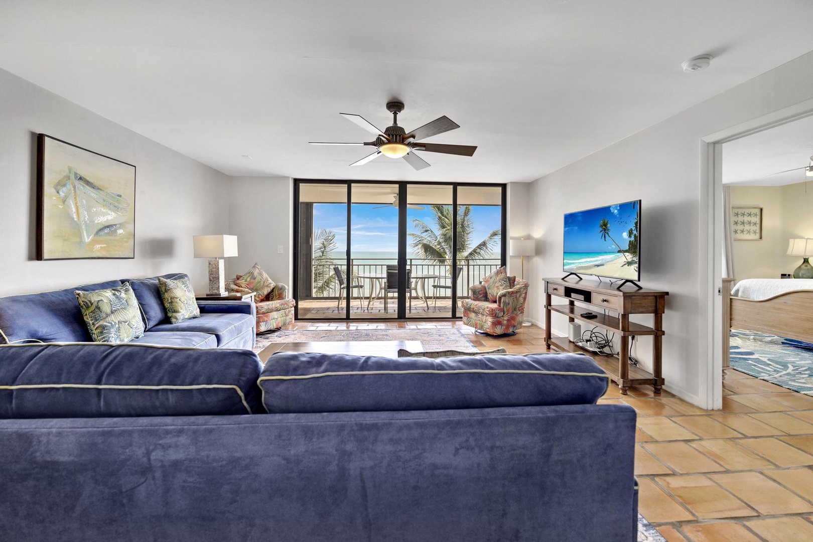 Living Room with balcony view