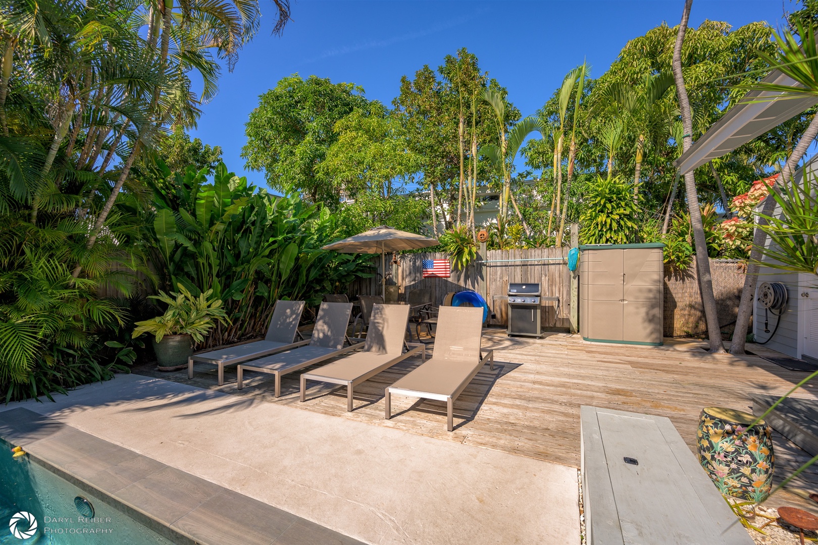 Private Pool Deck with seating