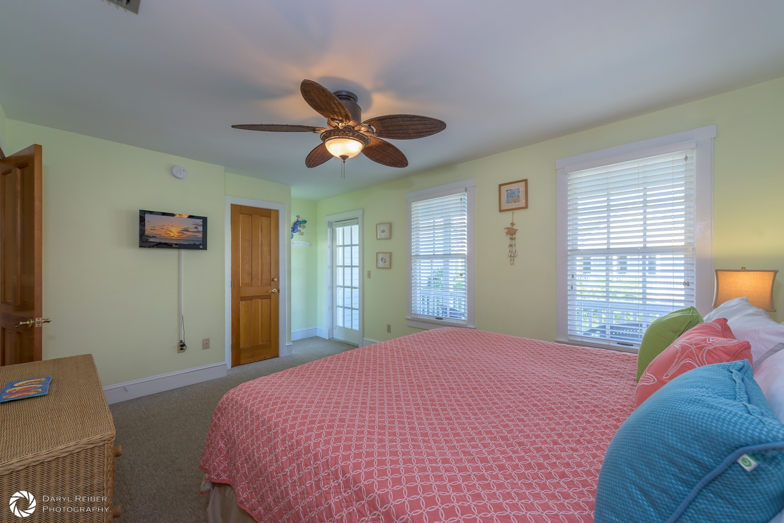 1st Bedroom with door to covered balcony