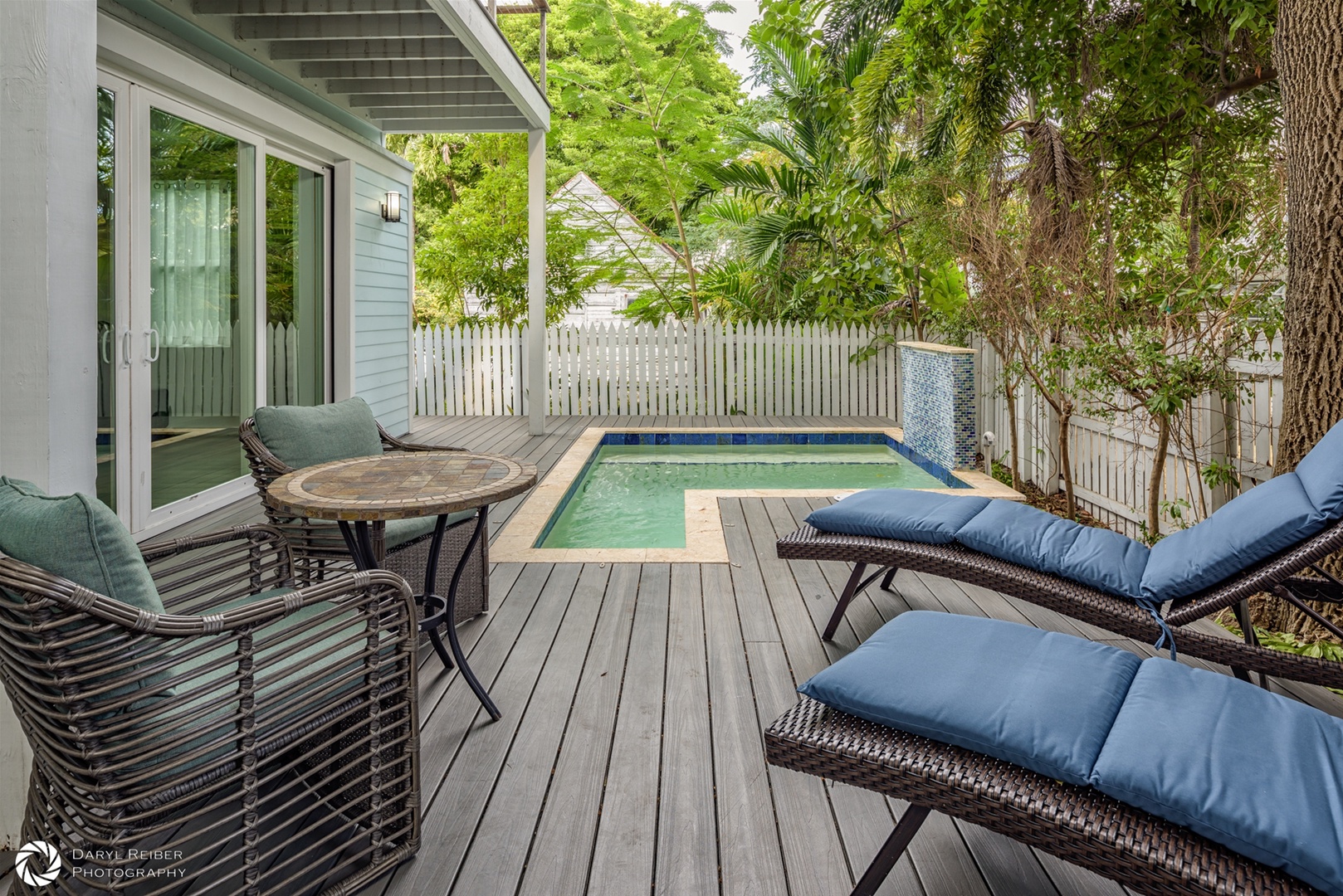 Private Pool and Fenced in Deck with seating