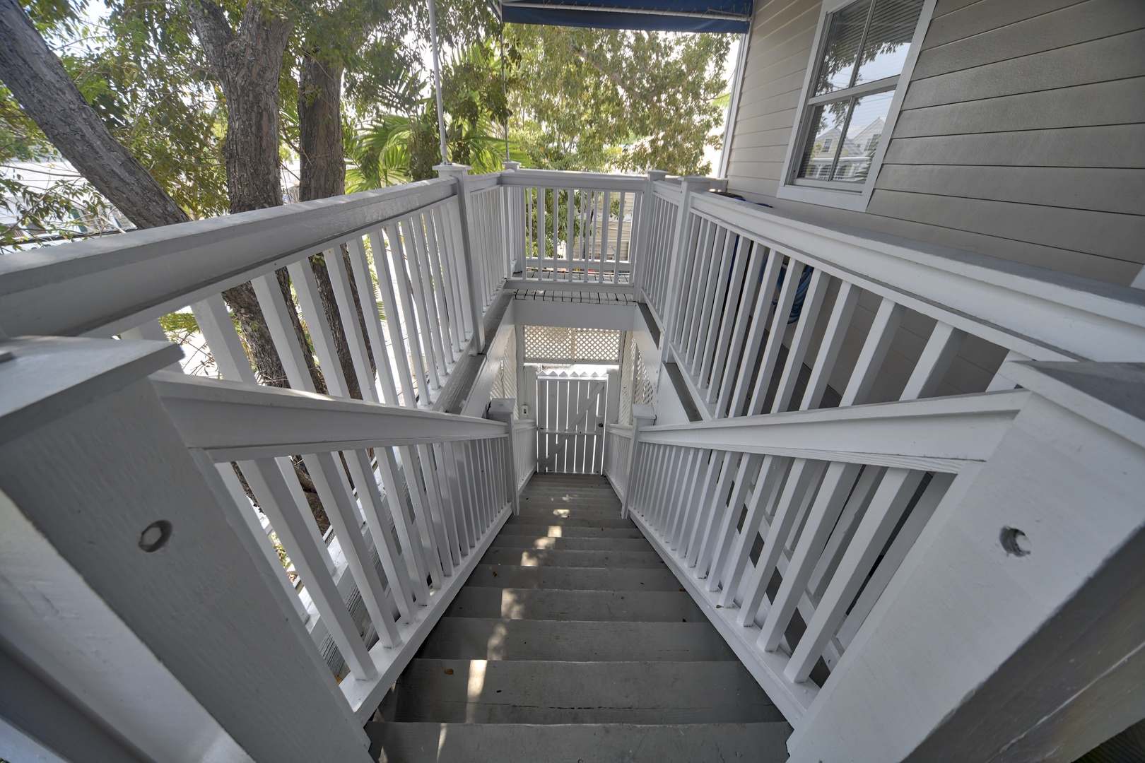 Stairs to Second Level Courtyard Condo @ Duval Square Key West
