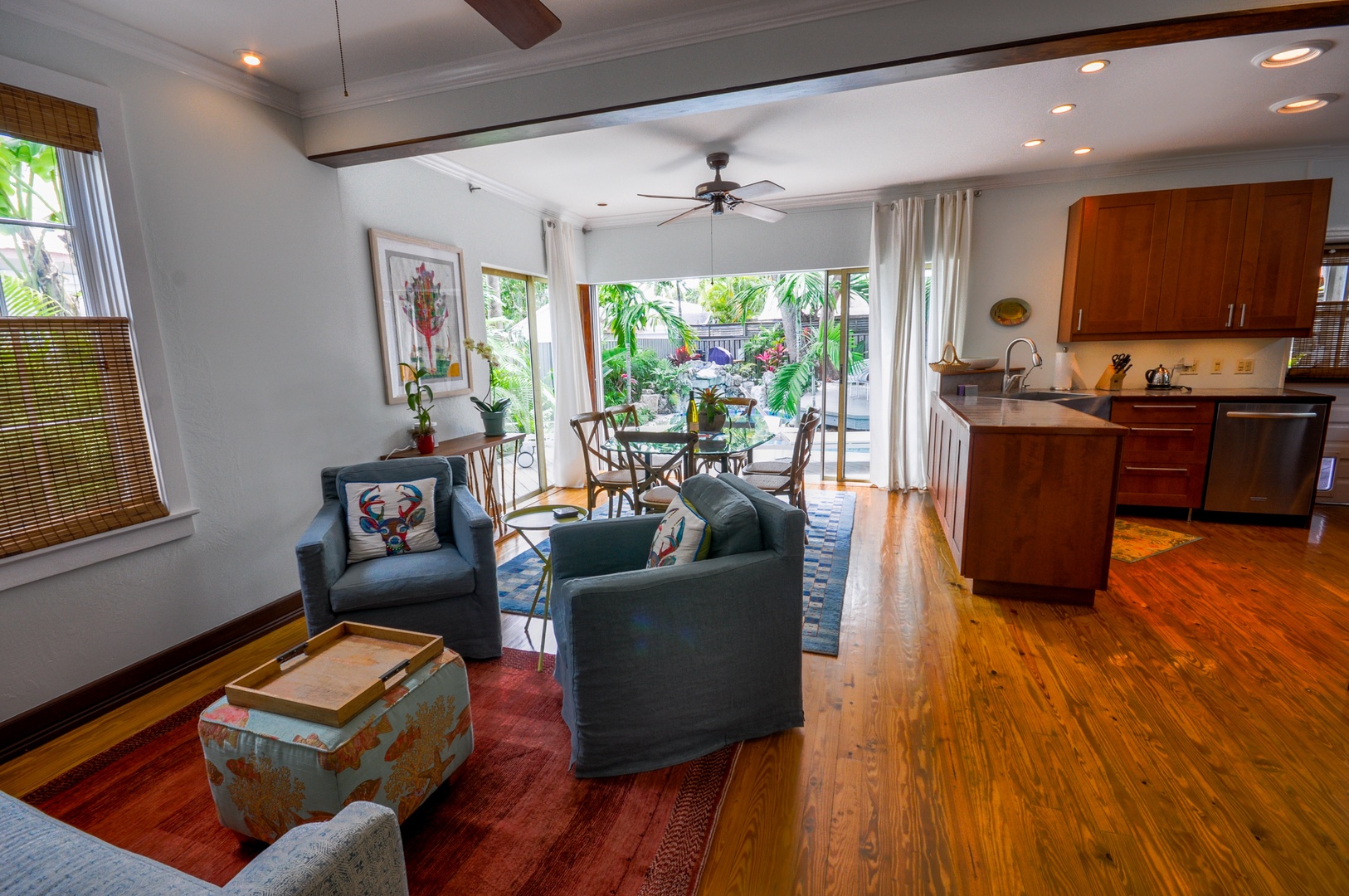 Open Living, Dining and Kitchen Reynold's Retreat Key West