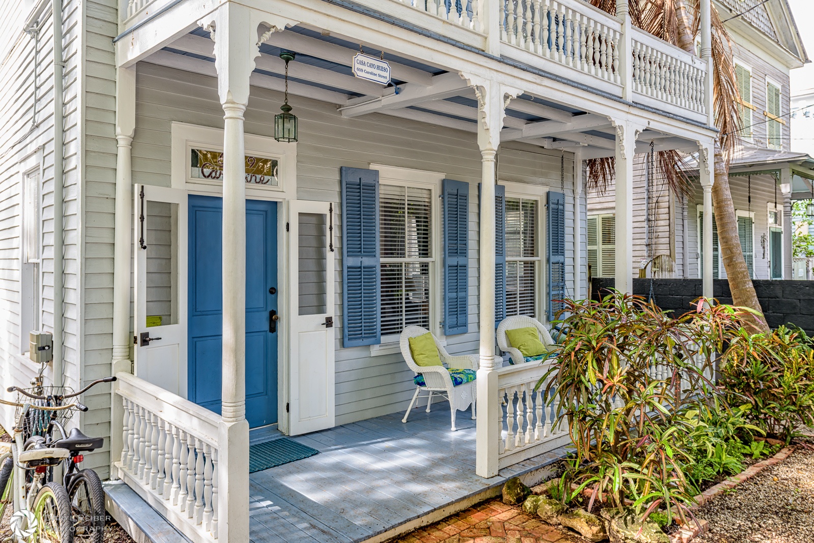 Front porch with covered seating