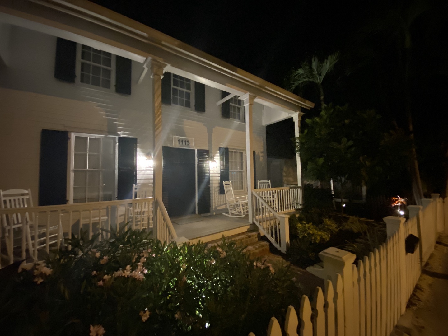 A Bit of Heaven Front Door Nighttime