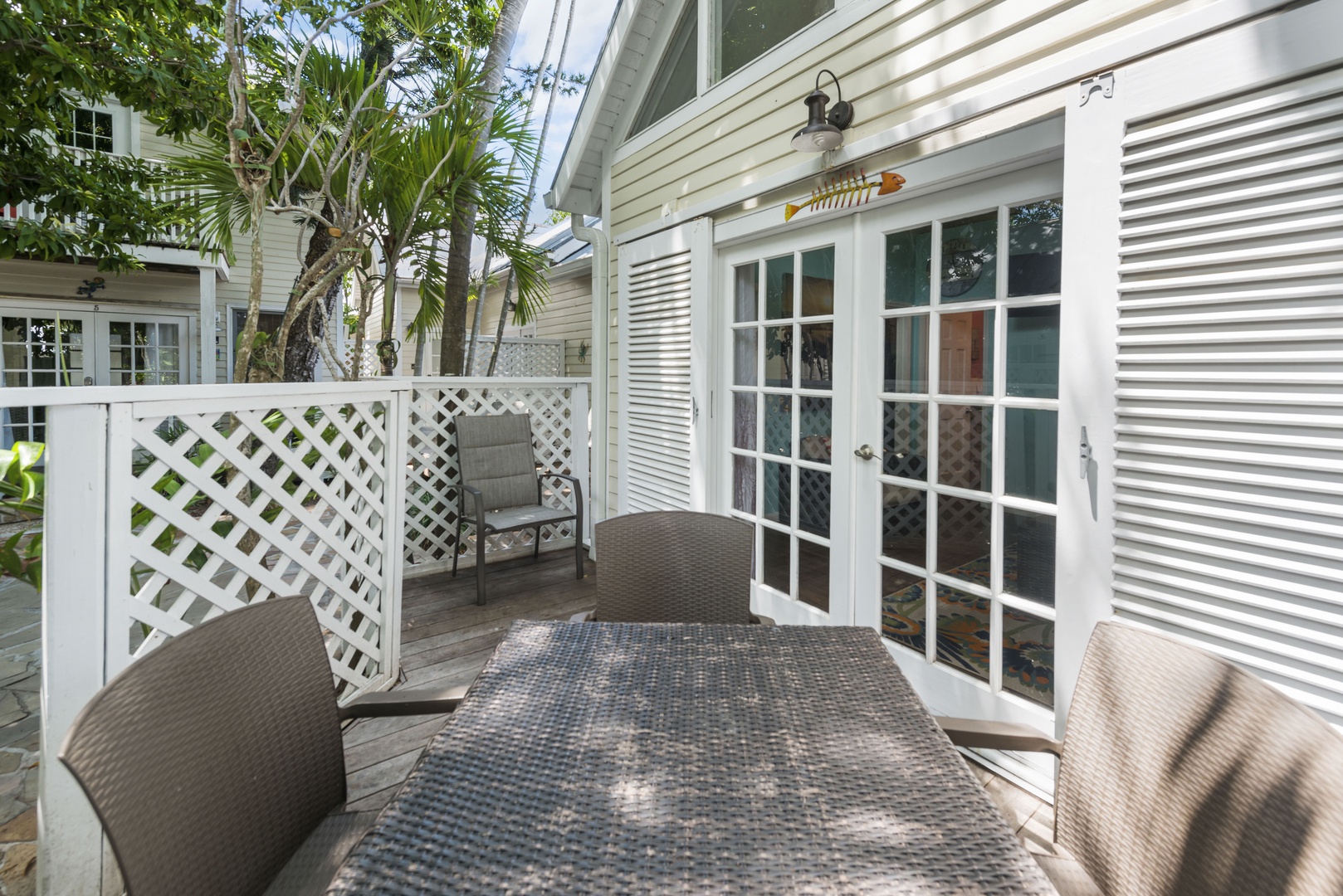 Back deck with seating