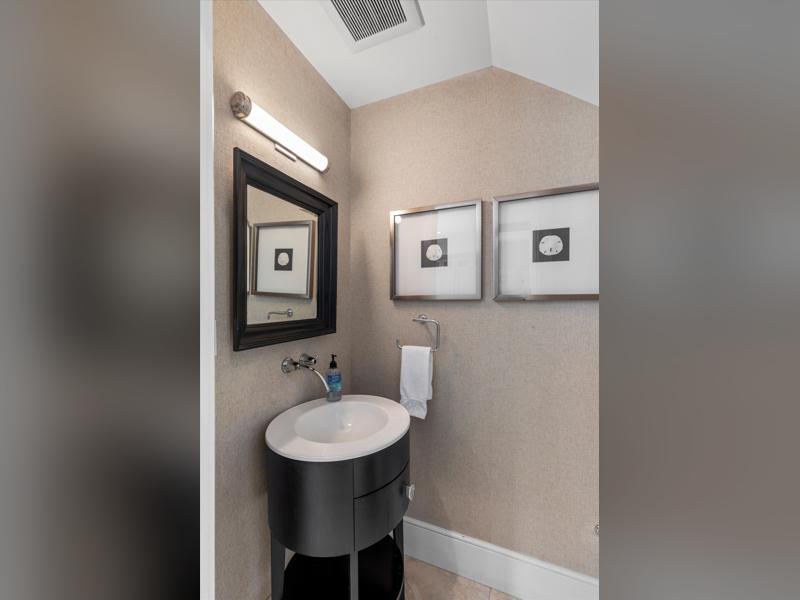 Half bathroom on first floor