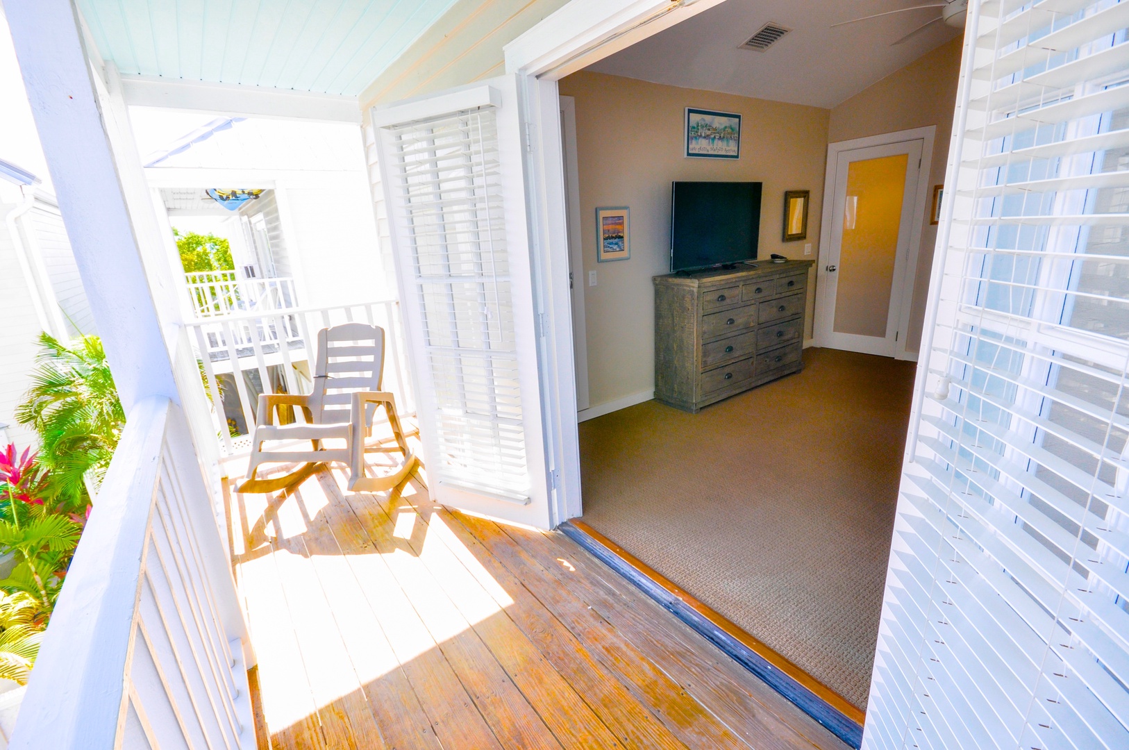 Duval Square Delight Key West Main Bedroom Balcony