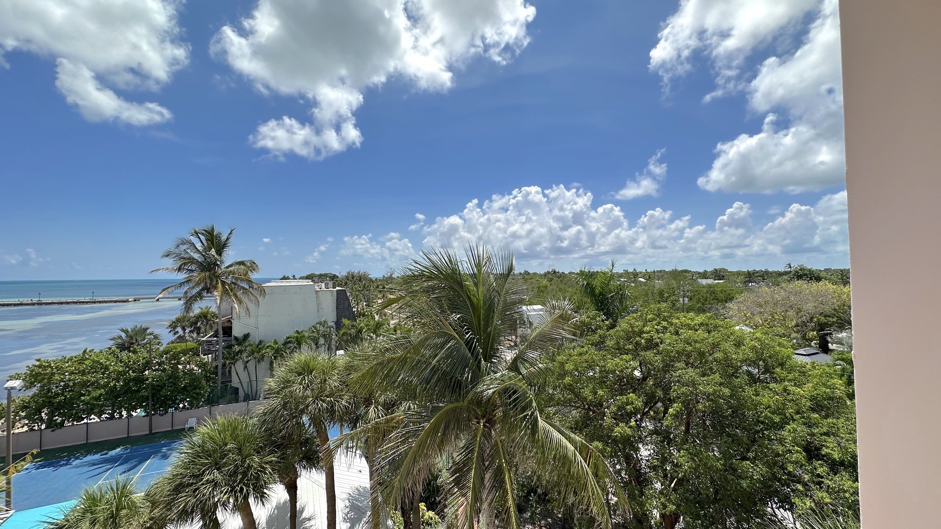 West view from Front Entry Walkway Key West Beach Club Paradise Penthouse #401