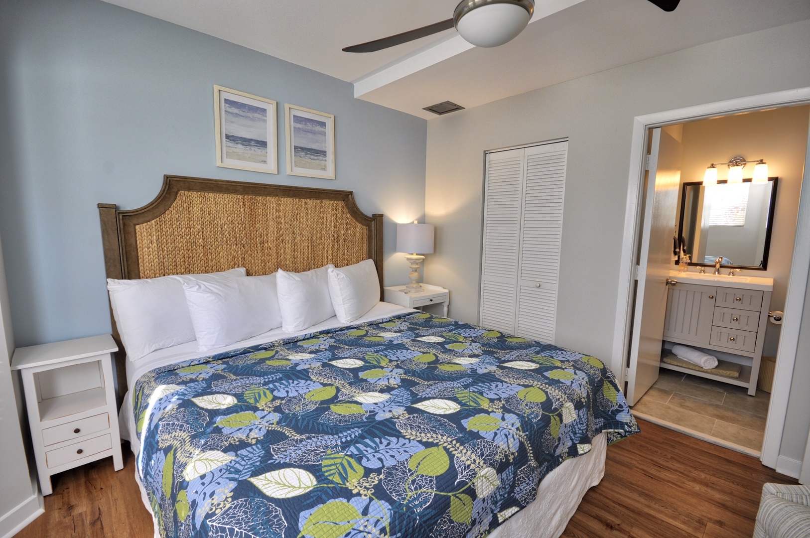 Downstairs bedroom and bathroom Duval Square Penthouse