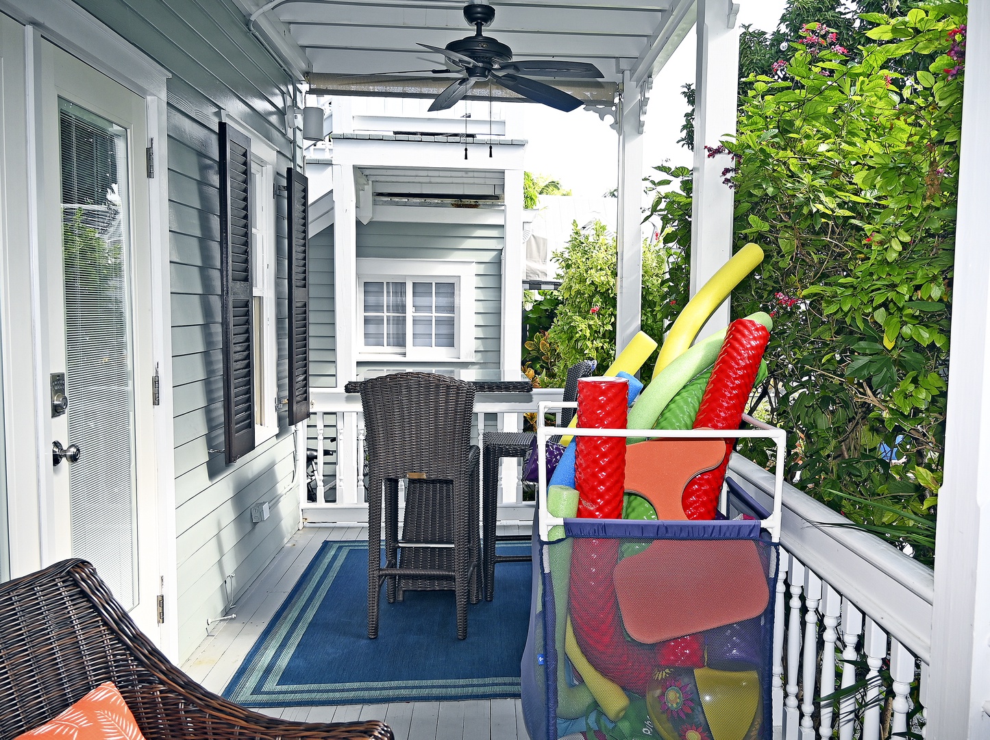 Olivia's Retreat Key West Back Porch with Pool Toys