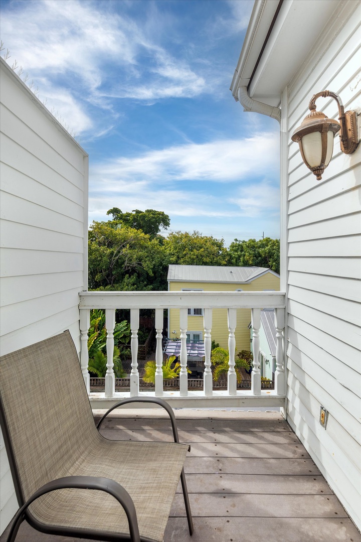 Balcony off of primary bedroom