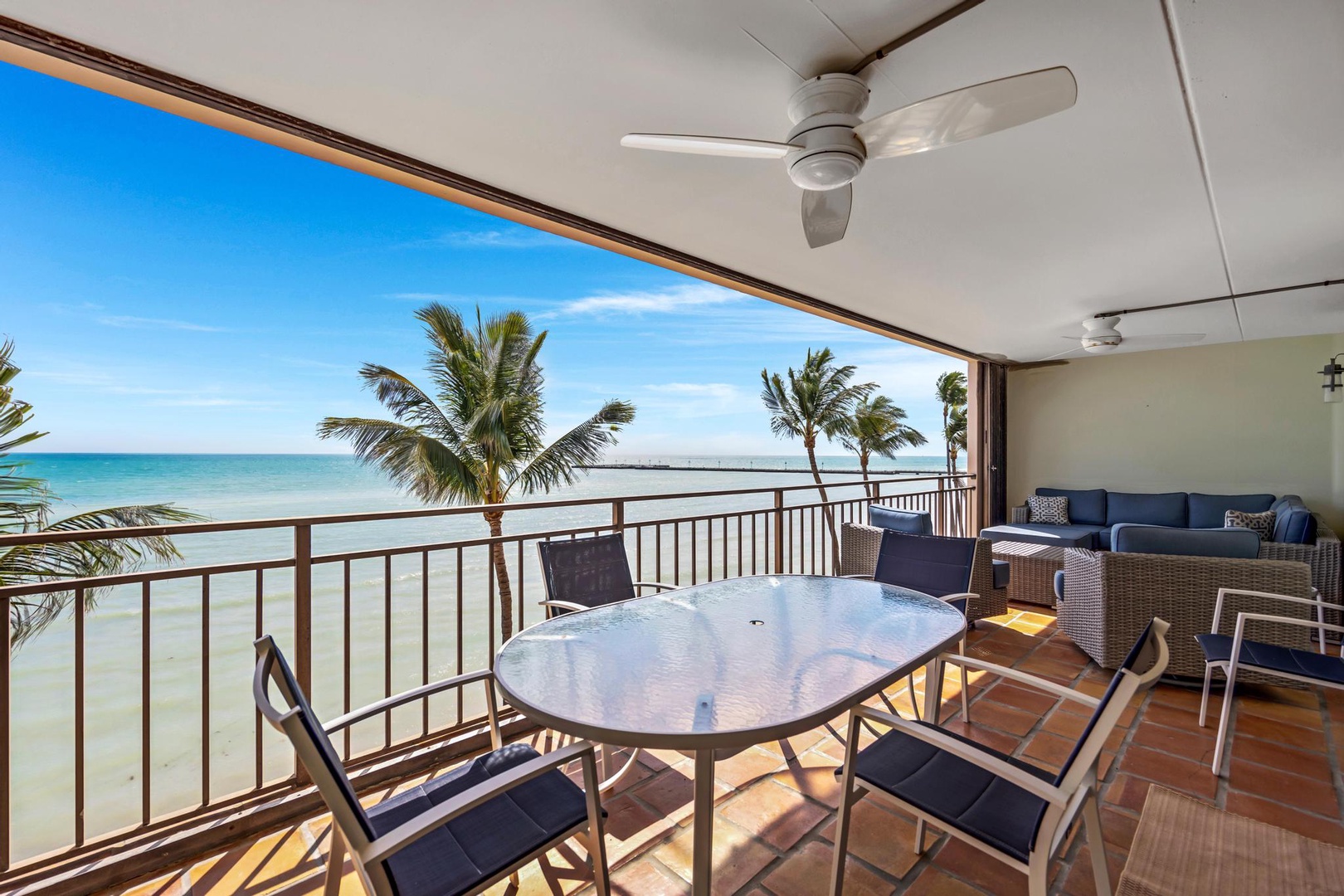 Private Balcony with seating