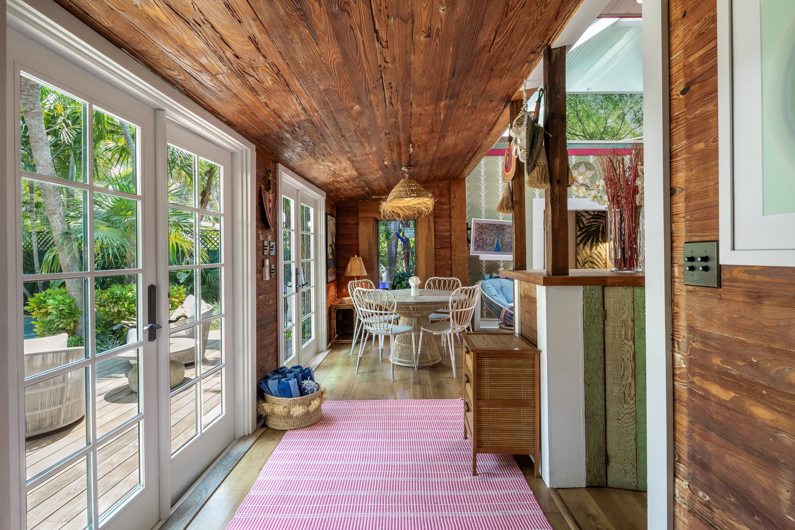 French doors leading to Pool & Garden