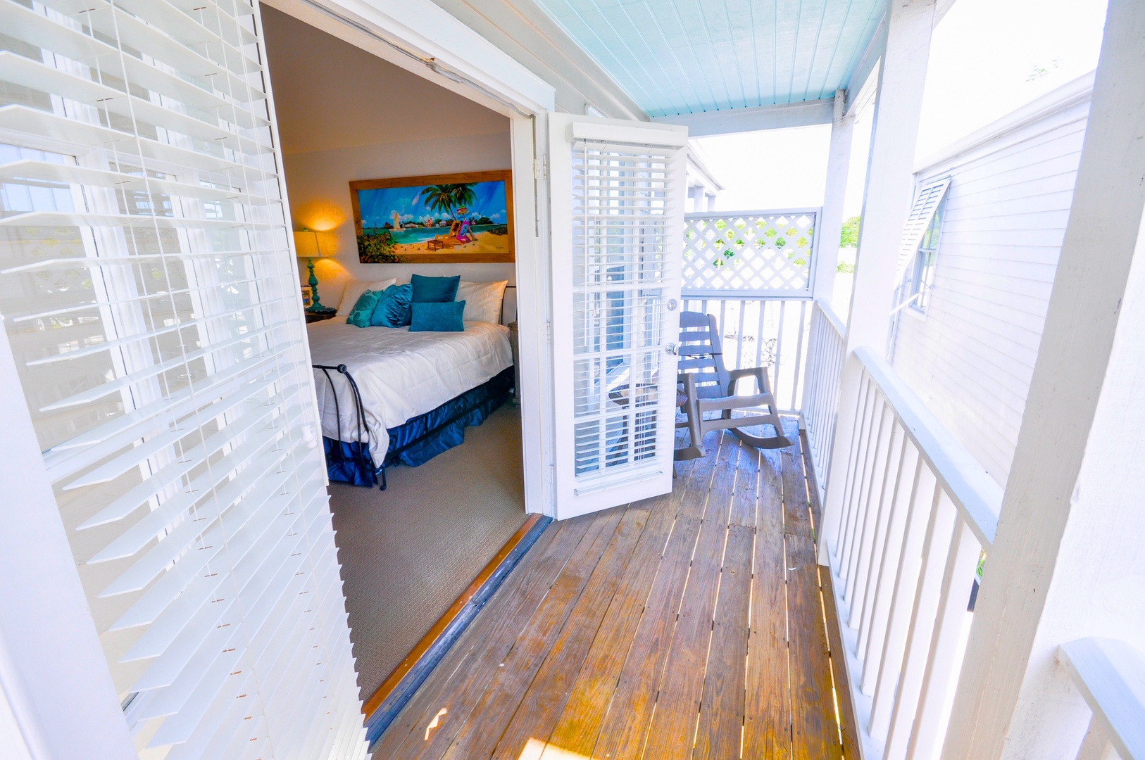 Duval Square Delight Key West Main Bedroom Balcony