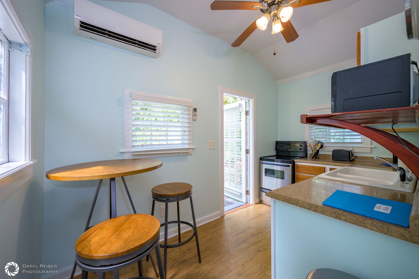 Kitchenette and Dining Area inside of Entrance door